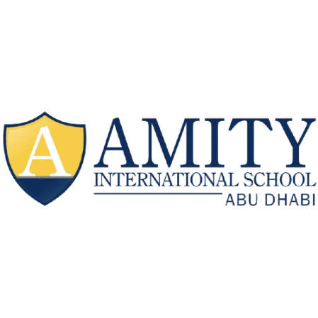 Amity International School logo. Ustaad tutors Amity students across CBSE, IGCSE, and A-Level curriculum subjects.