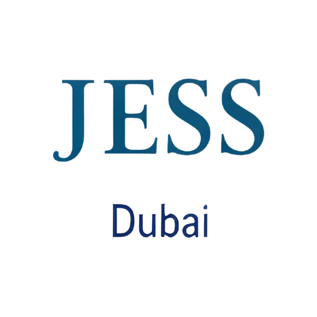 JESS Dubai logo. Ustaad tutors Jumeirah English Speaking School students preparing for IGCSE and A-Level exams.