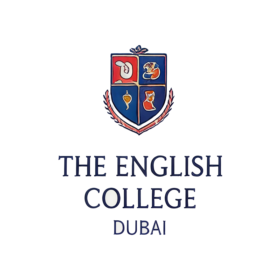 The English College Dubai logo. Ustaad supports English College students through GCSE, IGCSE, and A-Level subjects.